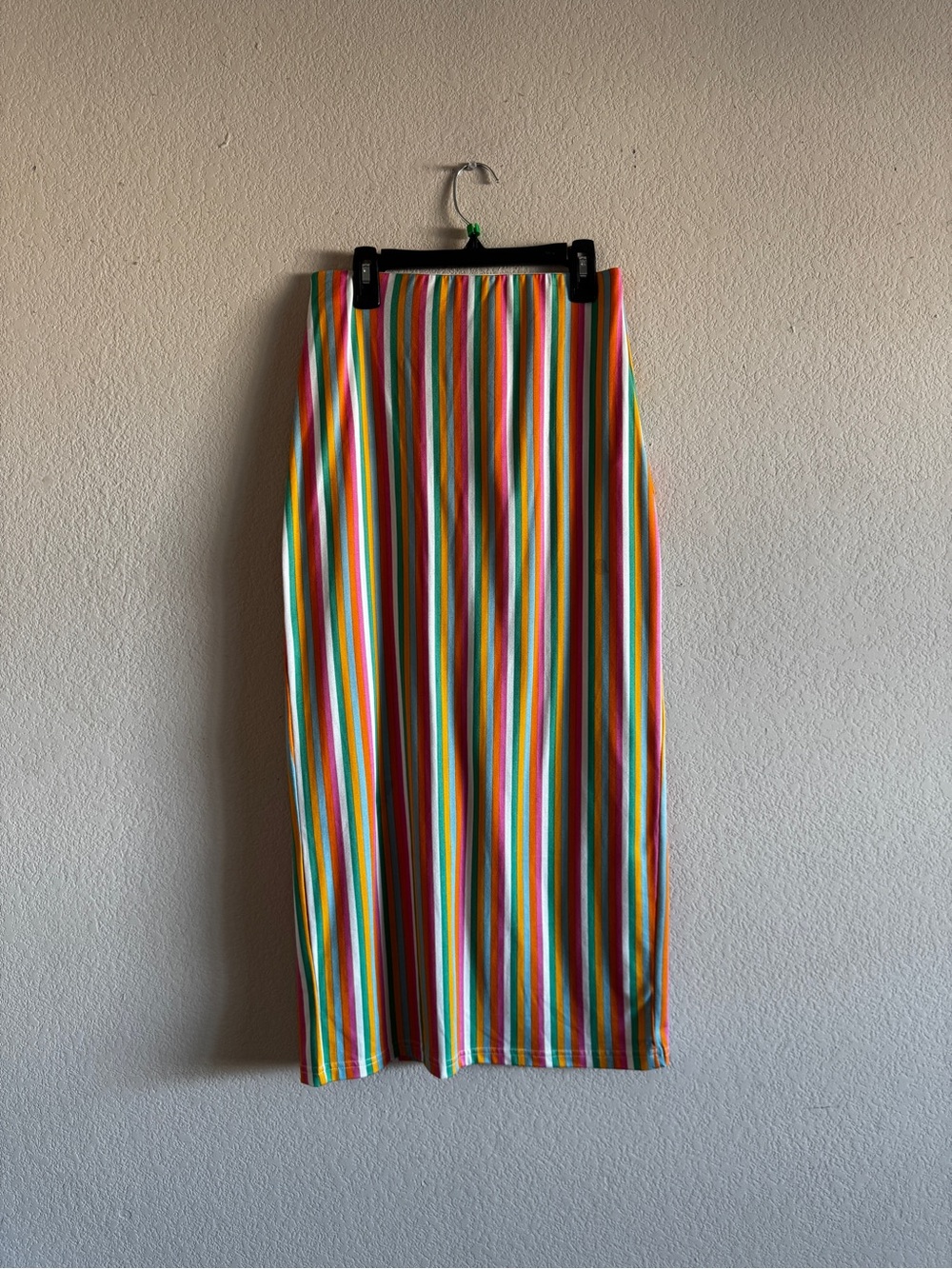 Multicolor Vertical Stripe Midi Skirt